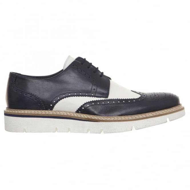 Andrew Scott Blue Leather Shoe with Two-tone Vintage