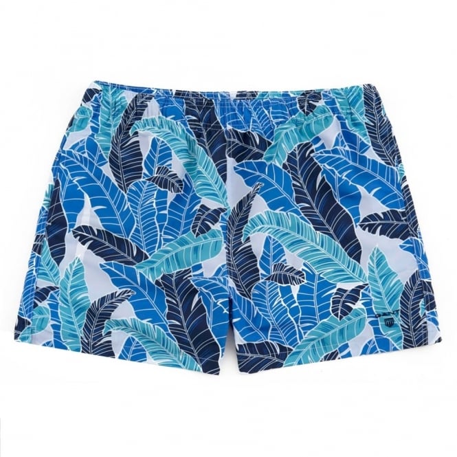 Gant Regular Fit Blue Print Swim Shorts