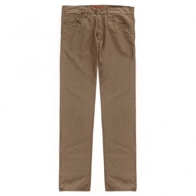 HUGO Brown Regular Fit 5-Pocket Trousers