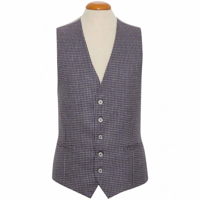 7 Square Common Sense Pied-de-poule Waistcote Regular Fit Thog