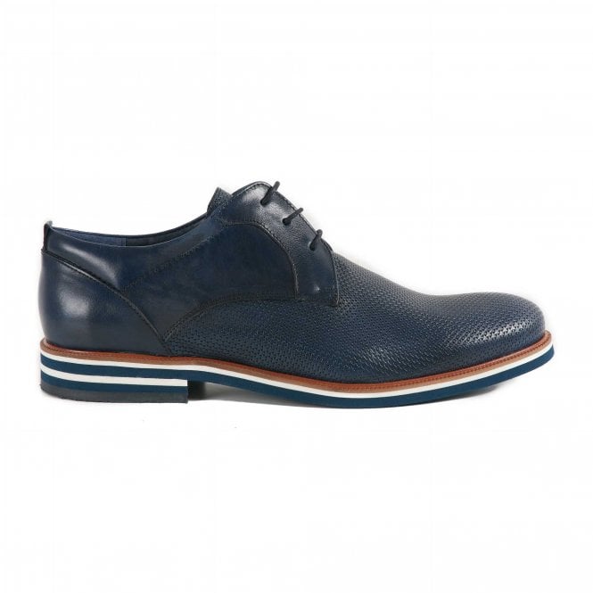 Andrew Scott Prima Leather Lace-up Shoes With Embossed Micro Pattern
