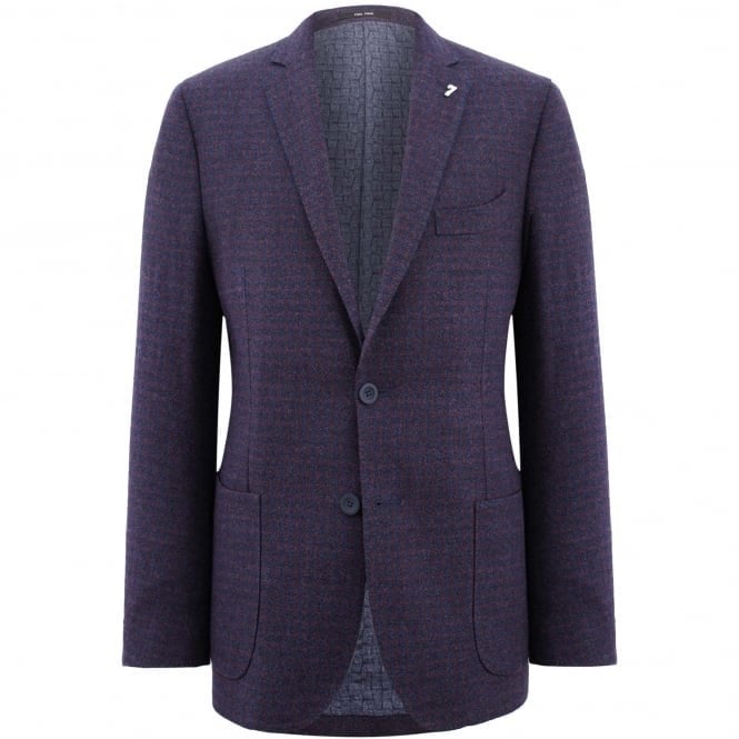 7 Square Plaid Jacket Slim Fit
