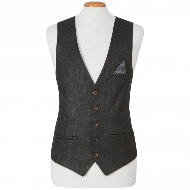 Andrew Scott Dezign Vest With Micro Pattern Regular Fit