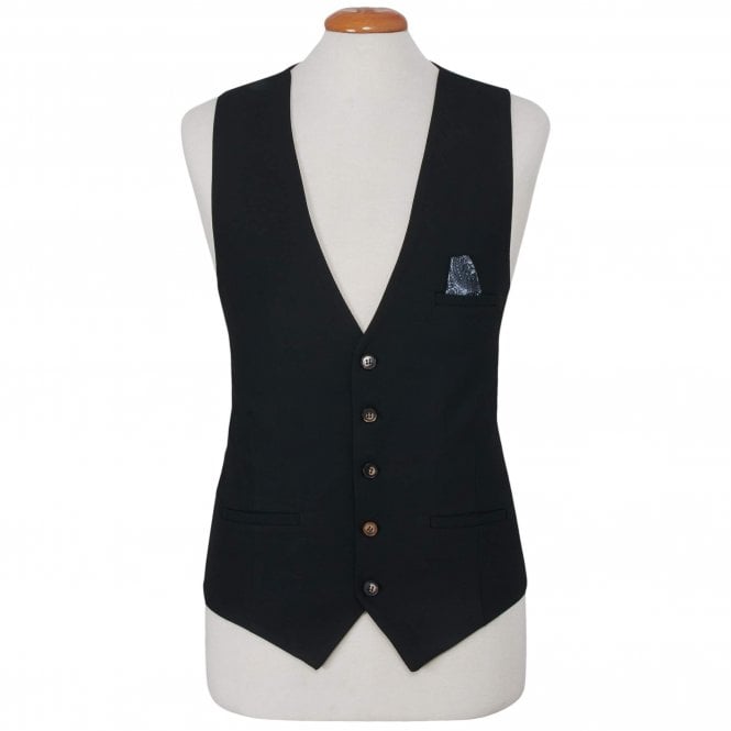 Andrew Scott Dezign Vest With Micro Pattern Regular Fit