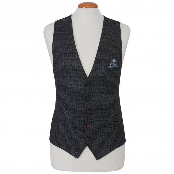 Andrew Scott Dezign Vest With Micro Pattern Regular Fit