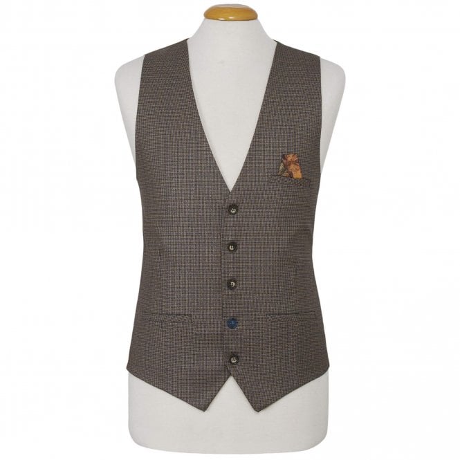 Andrew Scott Dezign Vest With Micro Pattern Regular Fit