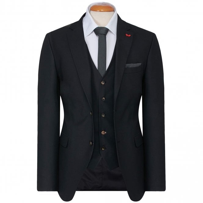 Andrew Scott Dezign Suit With Micropattern Regular Fit