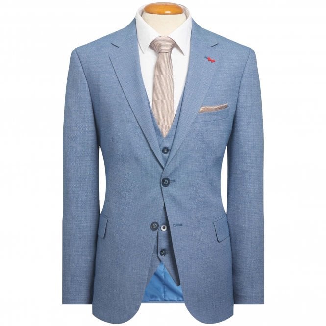 Andrew Scott Dezign Suit With Micropattern Regular Fit