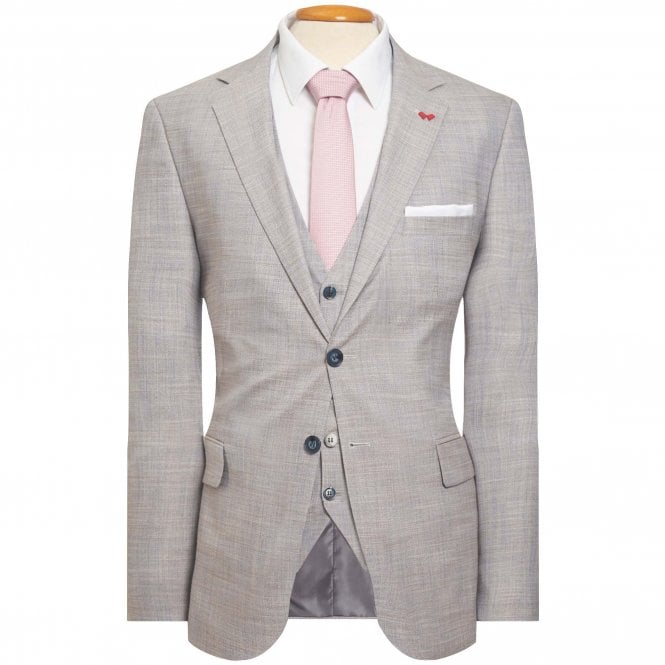 Andrew Scott Dezign Suit With Micropattern Regular Fit