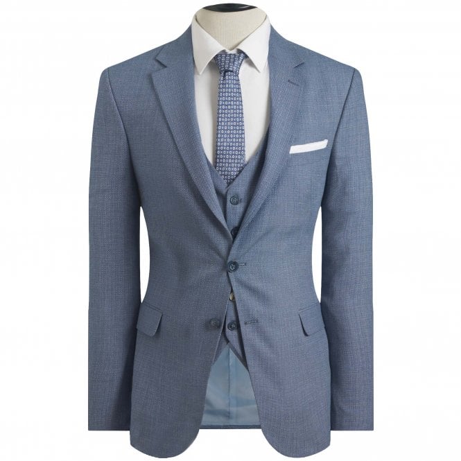 Andrew Scott Dezign Suit With Micropattern Regular Fit