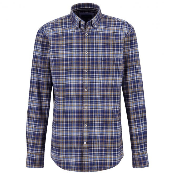 Fynch-Hatton Flannel Shirt Plaid Regular Fit