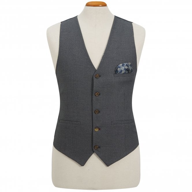 Andrew Scott Dezign Vest With Micro Pattern Regular Fit 