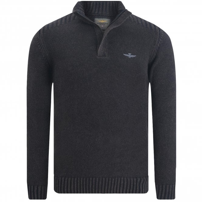 Aeronautica Militare Knitted Half Zip Regular Fit