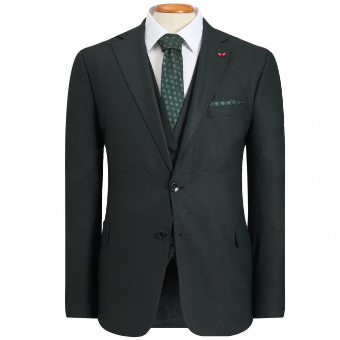 Andrew Scott Dezign Suit With Micropattern Regular Fit