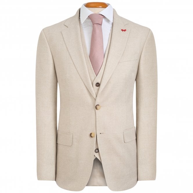 Andrew Scott Dezign Suit With Micropattern Regular Fit
