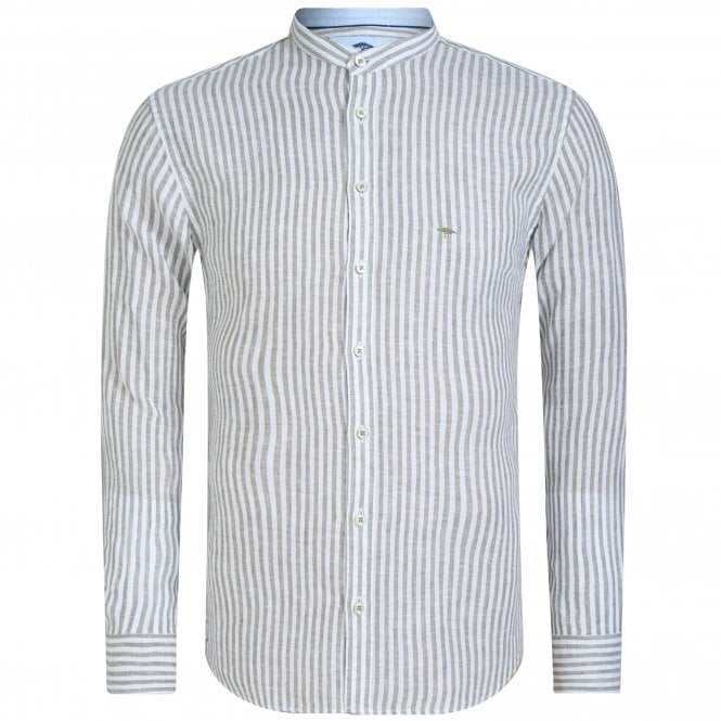 Fynch-Hatton Striped Shirt Mao Regular Fit
