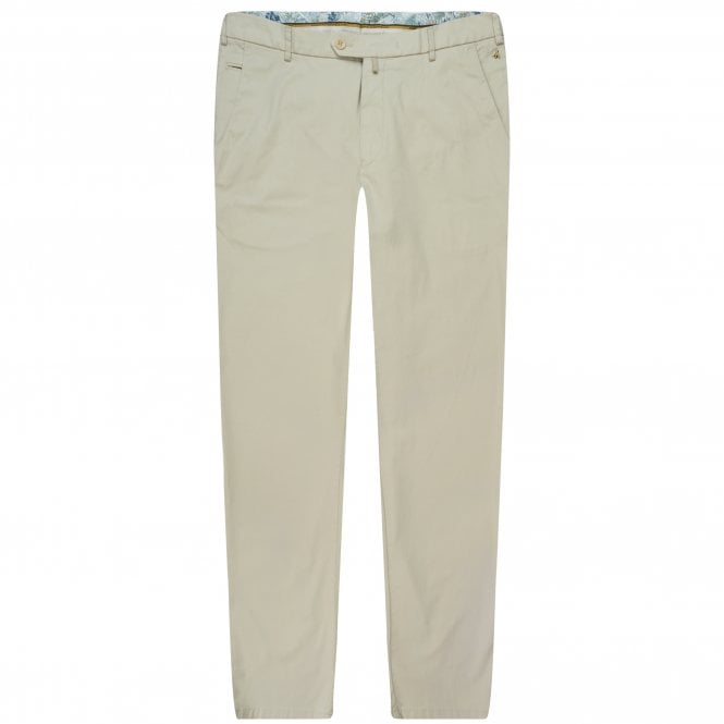 Meyer Chino Pants Bonn with Micro Pattern Regular Fit