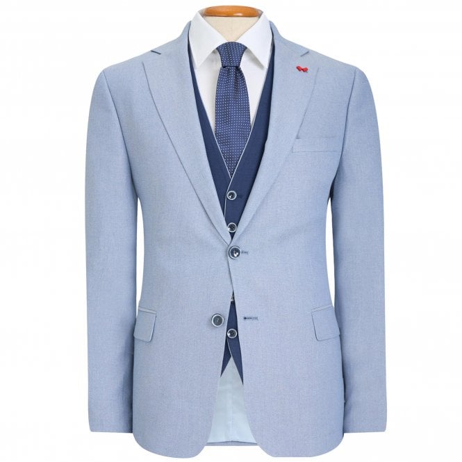 Andrew Scott Dezign Suit With Micropattern Regular Fit