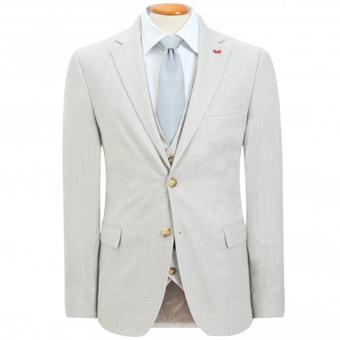 Andrew Scott Dezign Suit With Micropattern Regular Fit