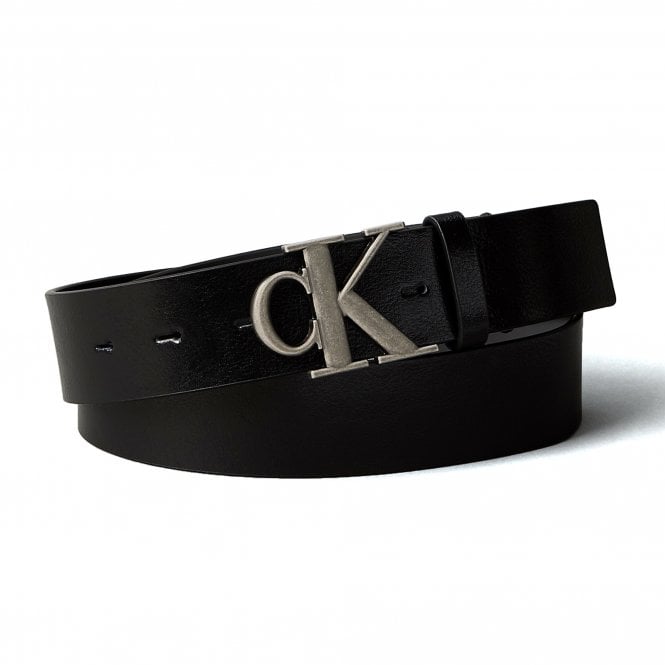 Calvin Klein Leather Belt Monogram Buckle 3,5cm