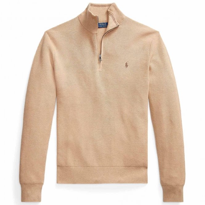 Ralph Lauren Half Zip Pique Knitted Sweater Regular Fit