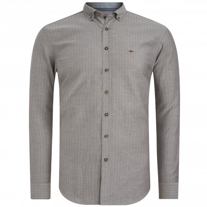 Fynch-Hatton Shirt Herringbone Flannel Regular Fit