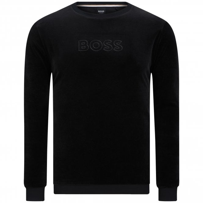 BOSS Homewear Velour Sweatshirt Regular Fit