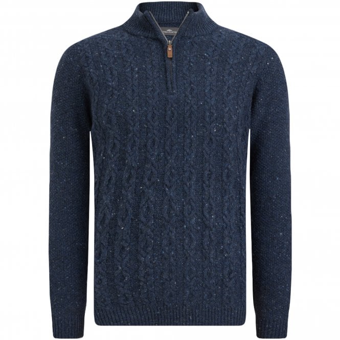 Fynch-Hatton Knitted Sweater Half-Zip Regular Fit
