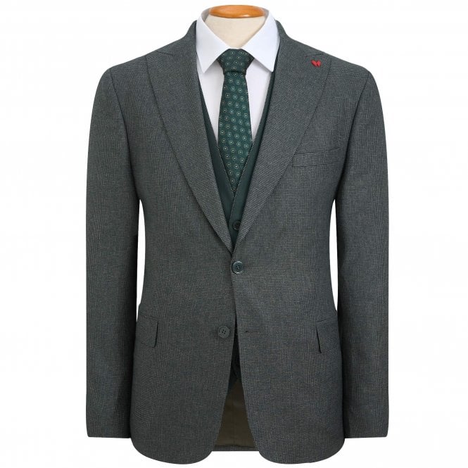 Andrew Scott Dezign Suit With Micropattern Regular Fit