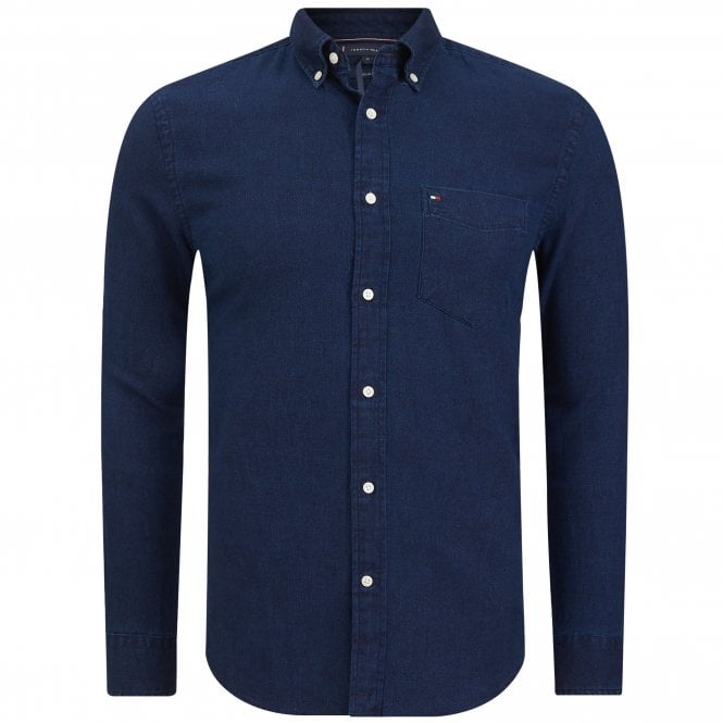 Tommy Hilfiger Flannel Indigo Shirt Regular Fit