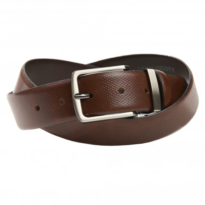 Andrew Scott Leather Belt With Micro Pattern