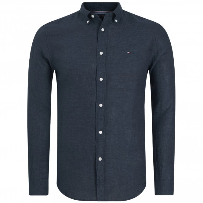 Tommy Hilfiger Linen Shirt Pigment Dyed Big & Tall
