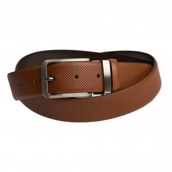 Andrew Scott Leather Belt With Micro-Pattern