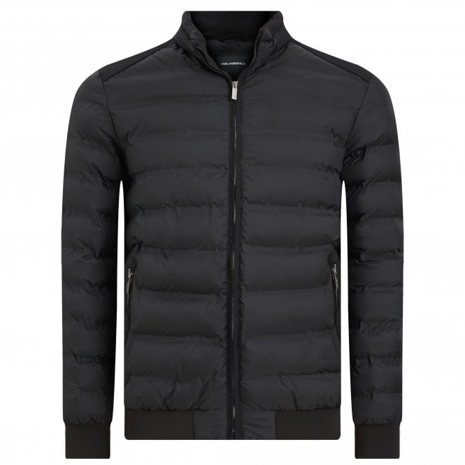 Karl Lagerfeld Quilted Bomber Jacket Regular Fit