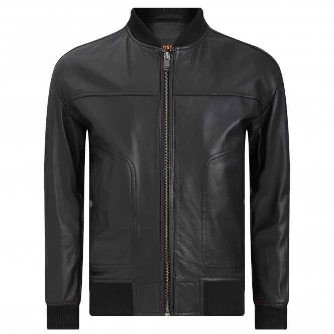 BOSS Leather Jacket Jokans Regular Fit