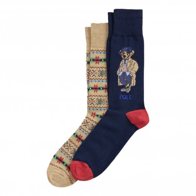 Ralph Lauren Bear Polo Socks || 2Pack