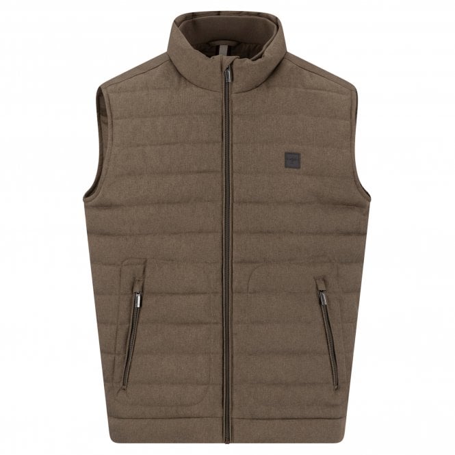 Fynch-Hatton Sleeveless Jacket Melange Regular Fit