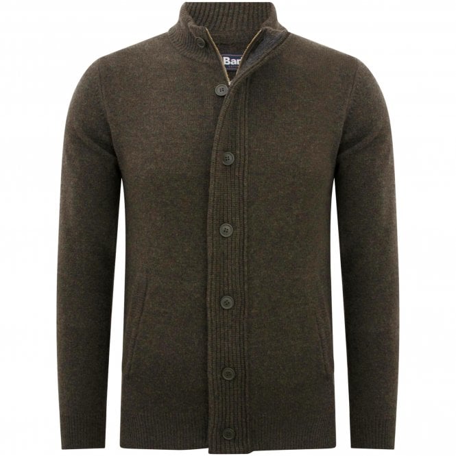 Barbour Woolen Cardigan Patch Zip Thru Regular Fit