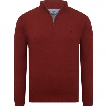 Fynch-Hatton Πουλόβερ Half-Zip Κανονική Γραμμή