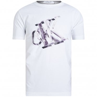 Calvin Klein T-shirt Μπλούζα 3D Meta Monogram Άνετη Γραμμή