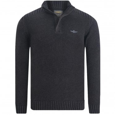 Aeronautica Militare Πλεκτό Half Zip Κανονική Γραμμή