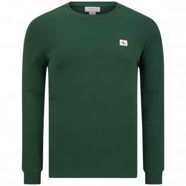 Calvin Klein T-Shirt Μπλούζα Badge Waffle Κανονική Γραμμή
