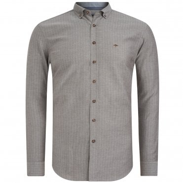 Fynch-Hatton Πουκάμισο Herringbone Flannel Κανονική Γραμμή
