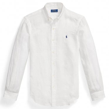 Ralph Lauren Πουκάμισο Λινό Στενή Γραμμή