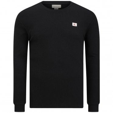 Calvin Klein T-Shirt Μπλούζα Badge Waffle Κλασική Γραμμή