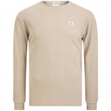 Calvin Klein T-Shirt Μπλούζα Badge Waffle Κλασική Γραμμή