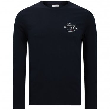 Tommy Hilfiger T-shirt Μπλούζα Script Stack Κανονική Γραμμή