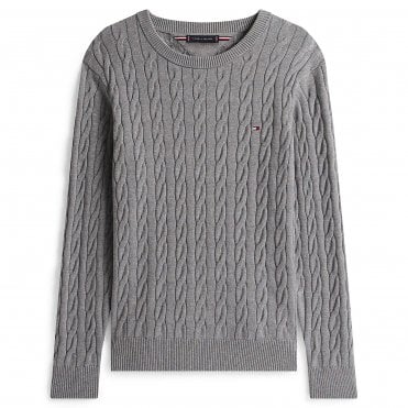 Tommy Hilfiger Πλεκτό Πουλόβερ Classic Cable Κανονική Γραμμή