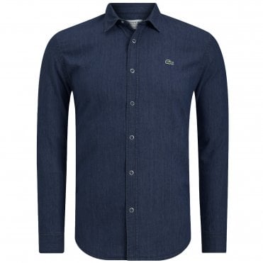 Lacoste Πουκάμισο Lightweight Denim Κανονική Γραμμή