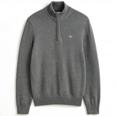 Gant Πλεκτό Half Zip Πουλόβερ Κανονική Γραμμή